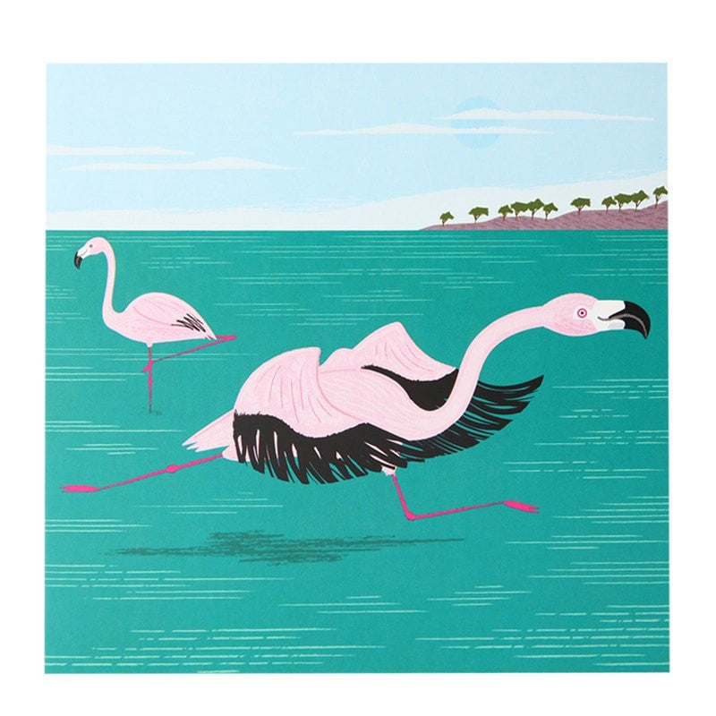 Fun Flamingos Greeting Card