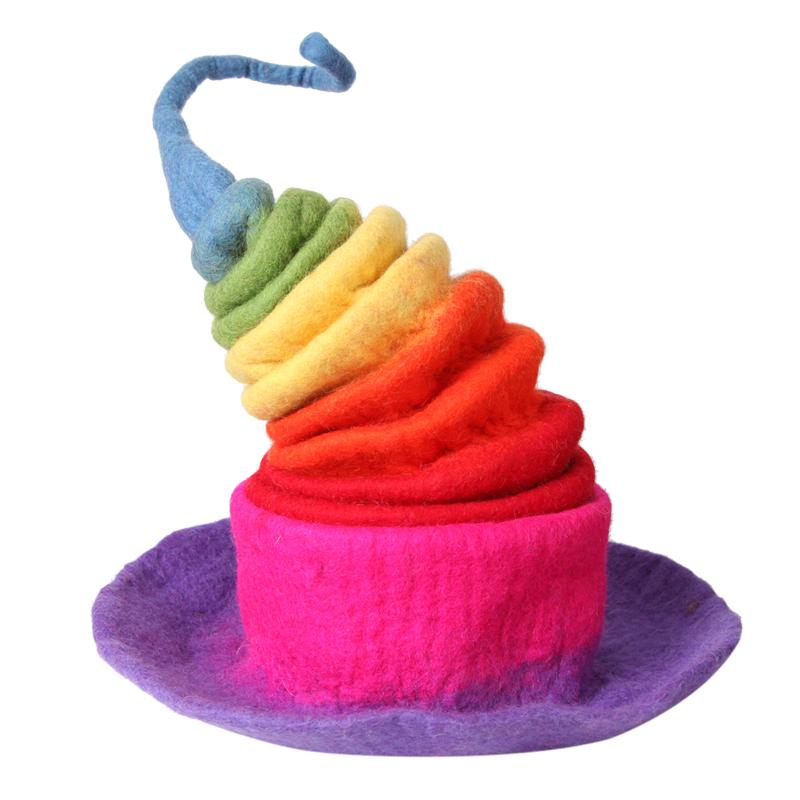 Festival Rainbow Concertina Hat