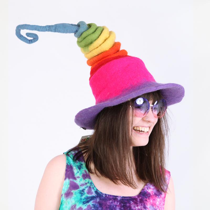 Festival Rainbow Concertina Hat