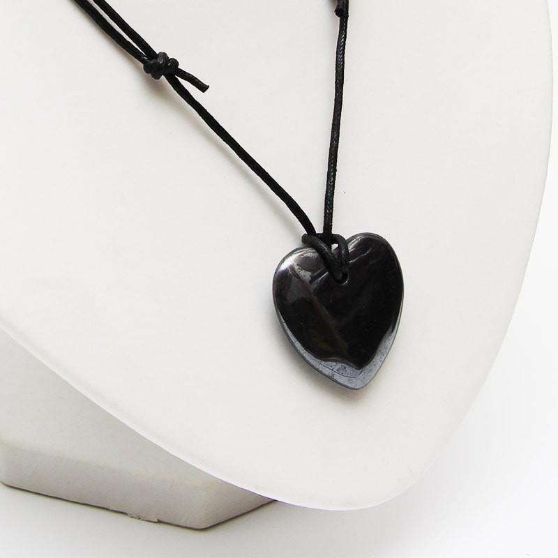 Hematite Heart Necklace