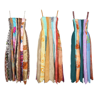 Upcycled Sari Maxi Dress