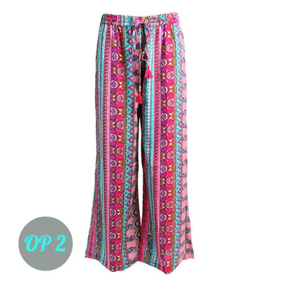 Wide Leg Printed Trousers