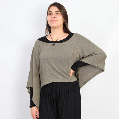 Cropped Poncho Top