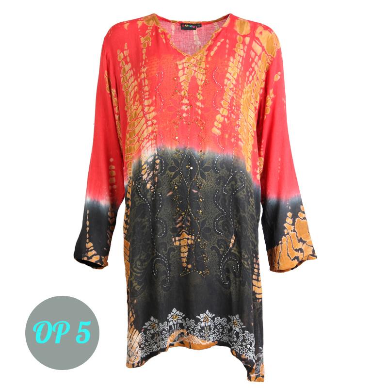 Tie Dye Embroidered Tunic