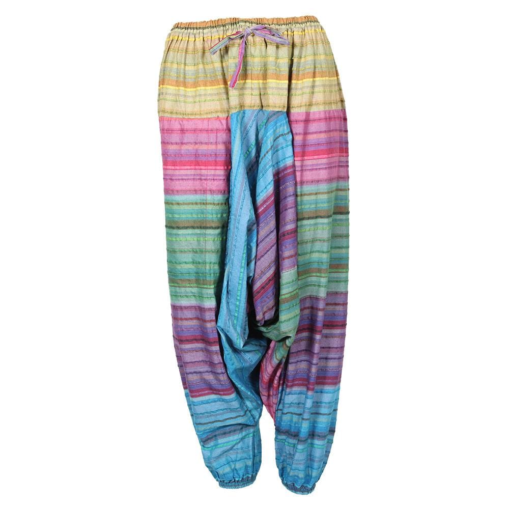 Seersucker Harem Pants