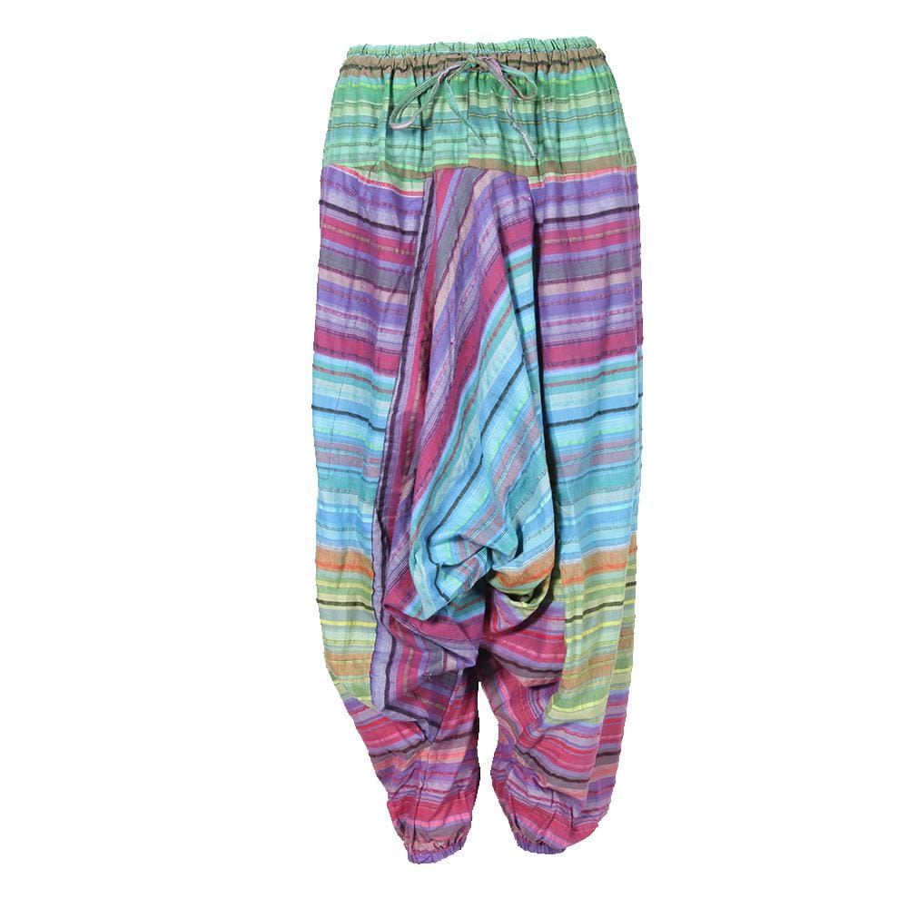 Seersucker Harem Pants