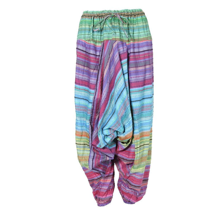 Seersucker Harem Pants