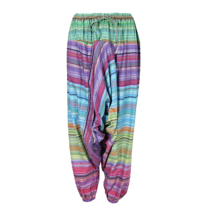 Seersucker Harem Pants