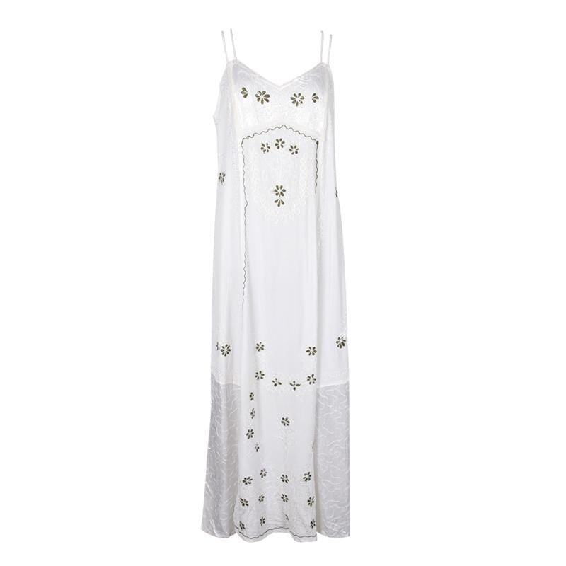 Embroidered Cami Maxi Dress