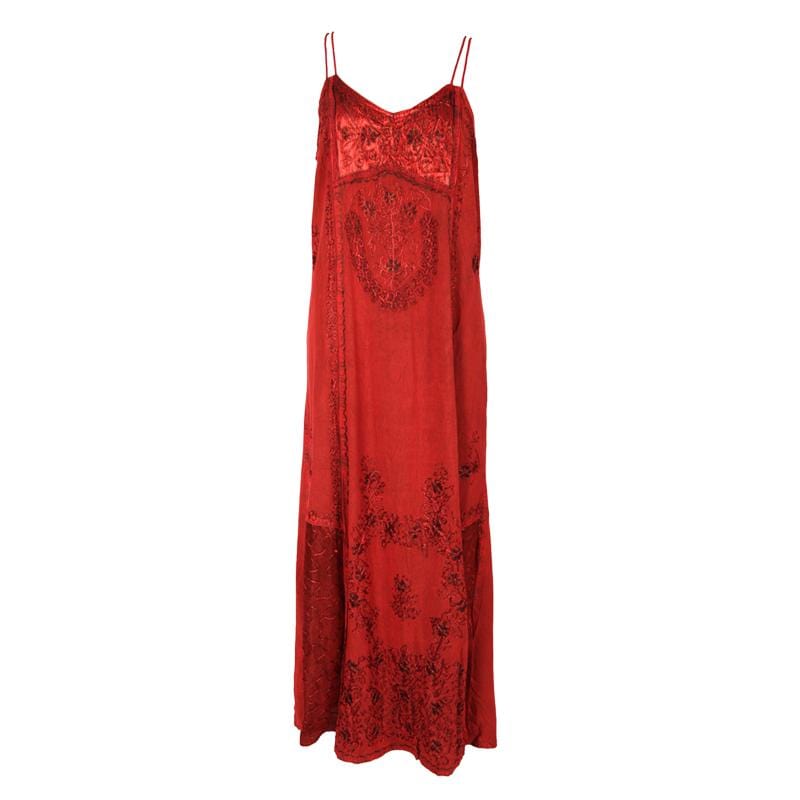 Embroidered Cami Maxi Dress