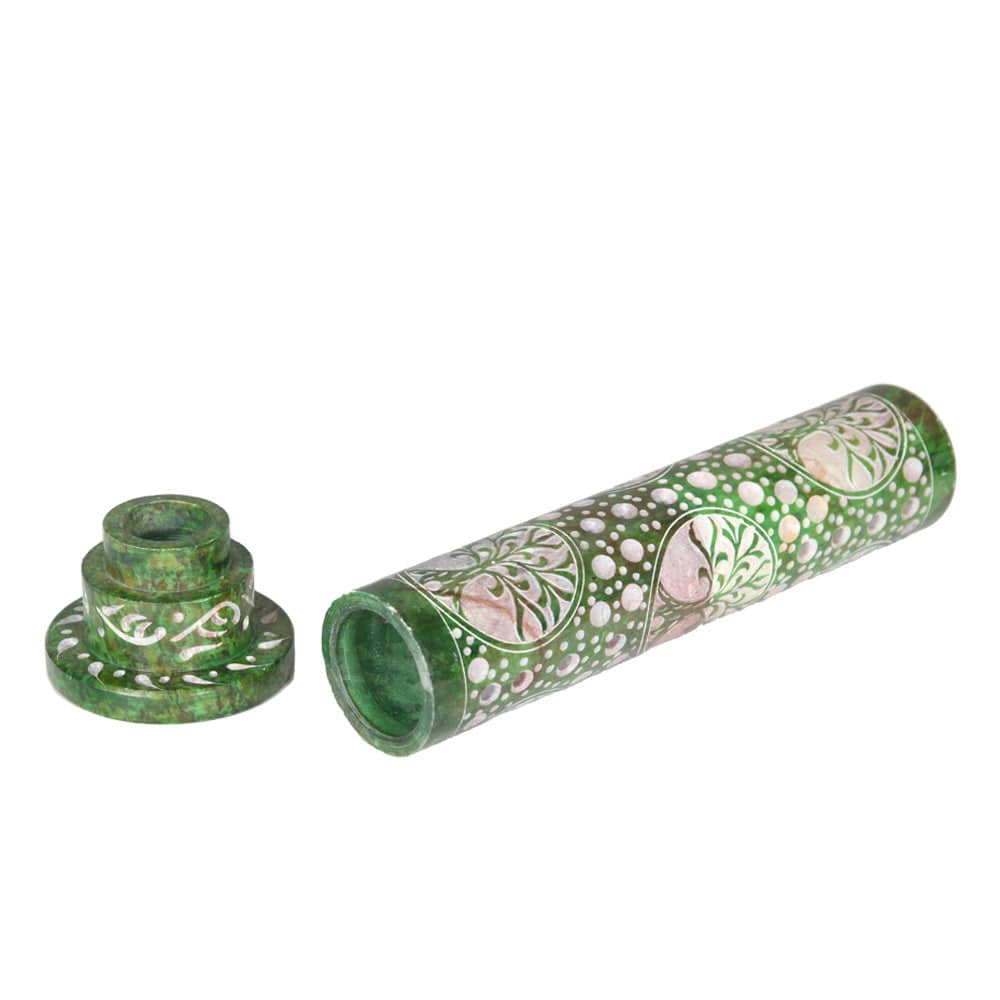 Tree of Life Design Hand Carved Soapstone Incense Tower