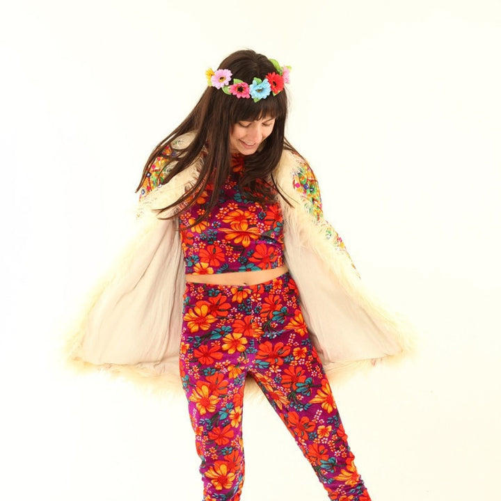Rainbow Flower Hair Garland