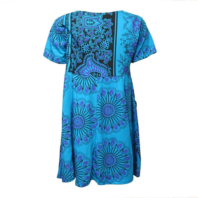 Floral Jersey Smock Dress