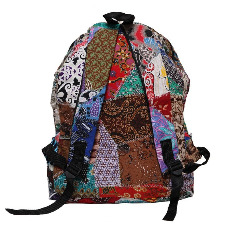 Men's Batik Patchwork Backpack