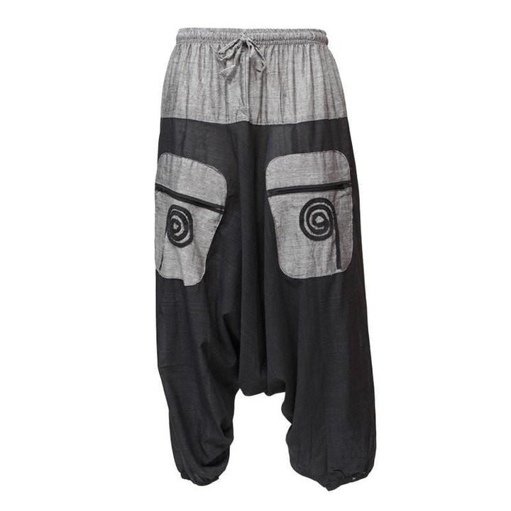 Swirl Pocket Drop Crotch Joggers..
