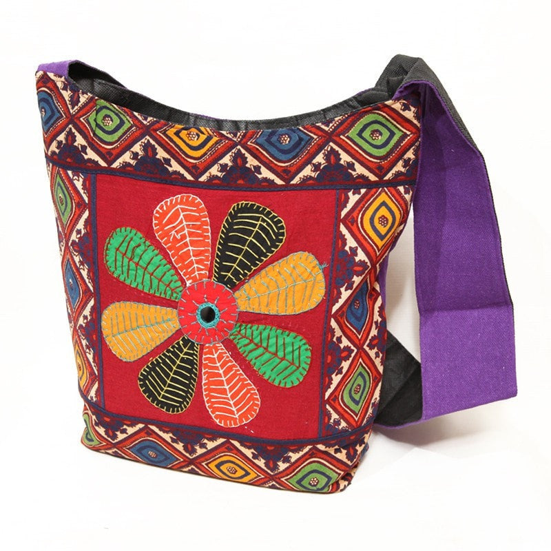 Flower Across Body Slouch Bag