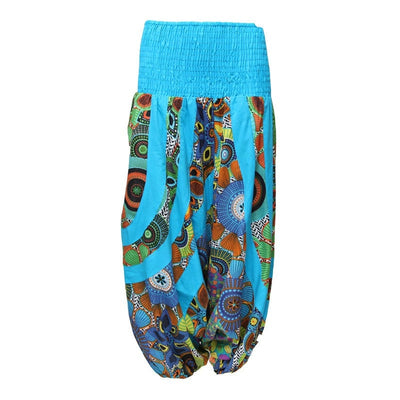 Patterned Turquoise Genie Pants