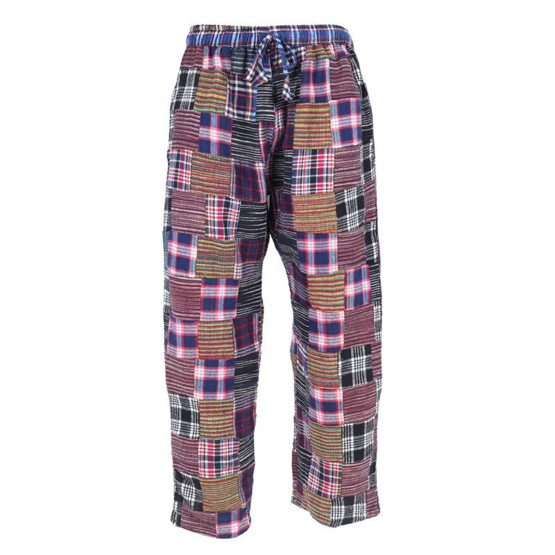 Brushed Cotton Patchwork Trousers..