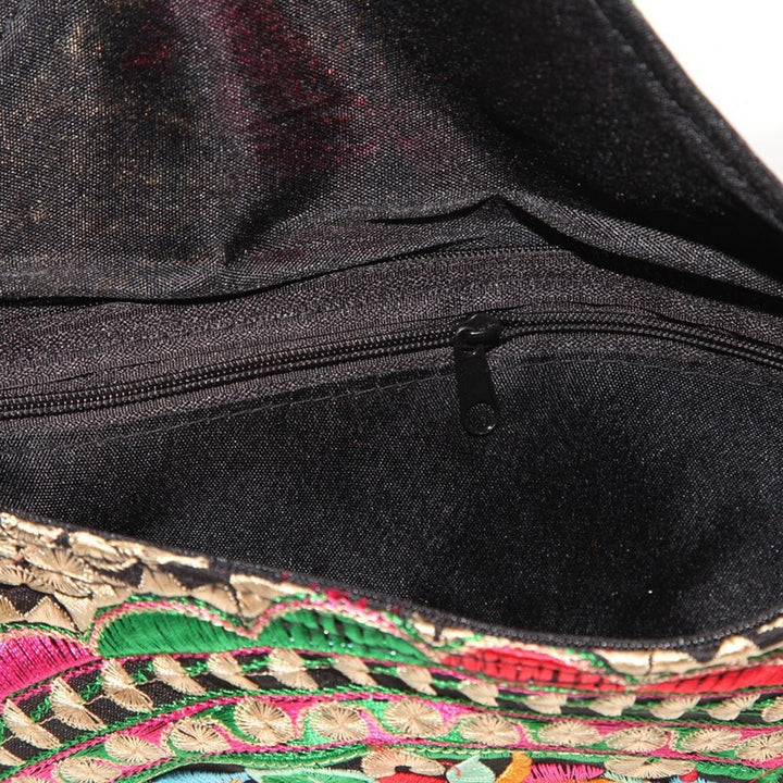 Embroidered Floral Cross Body Bag