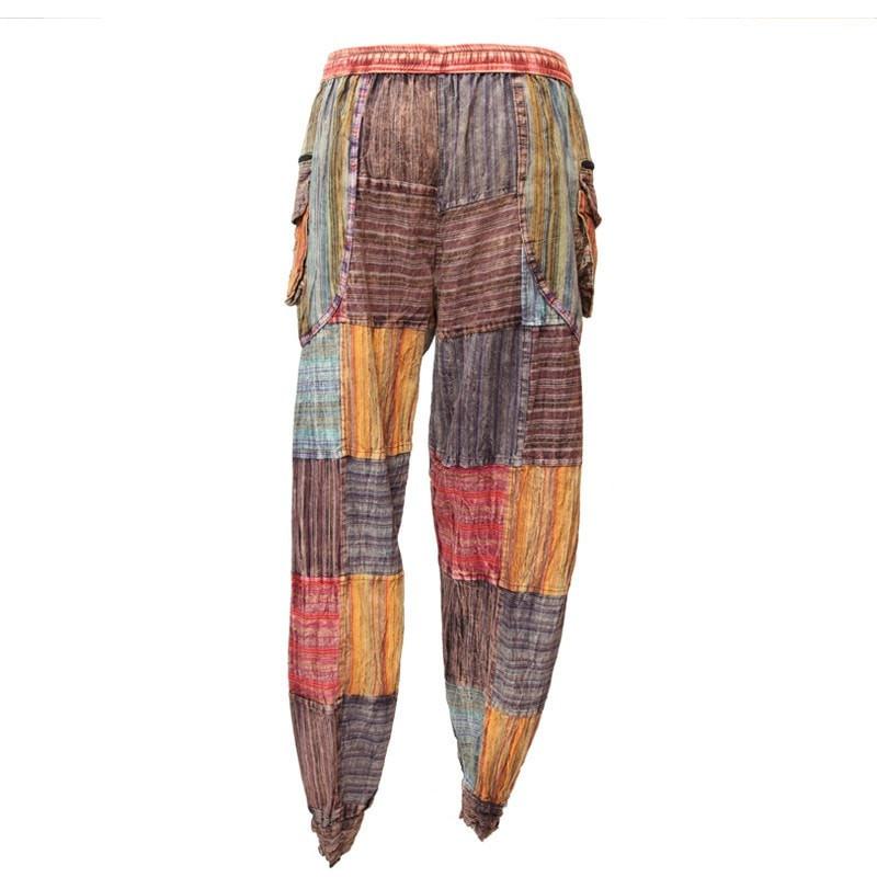 Drop Crotch Cargo Joggers In Multi – The Hippy Clothing Co.
