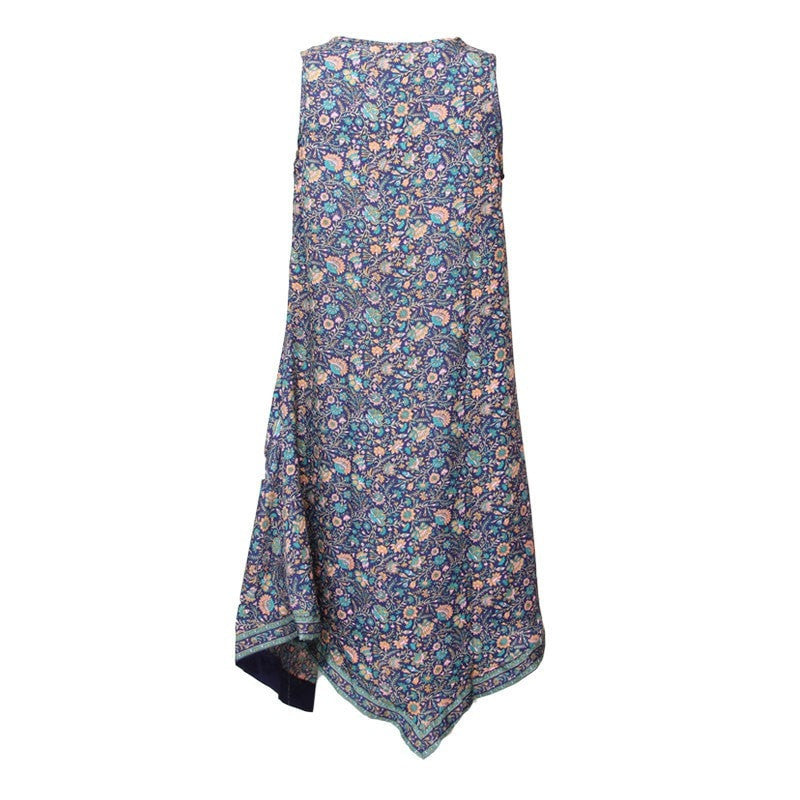 Hanky Hem Sleeveless Floral Dress – The Hippy Clothing Co.