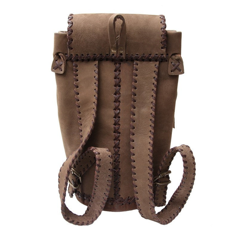 Recycled Leather Tassel Backpack