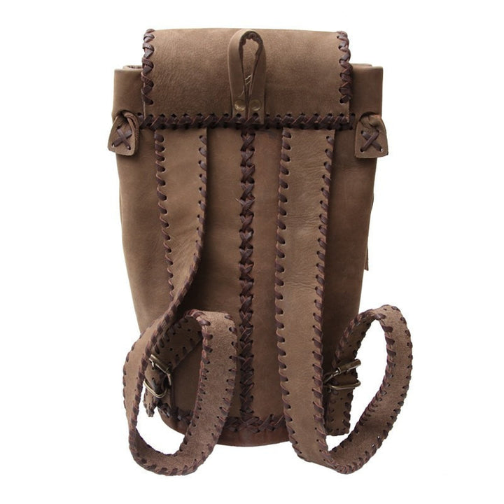Recycled Leather Tassel Backpack