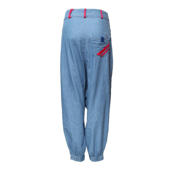 Low Denim Harem Pants