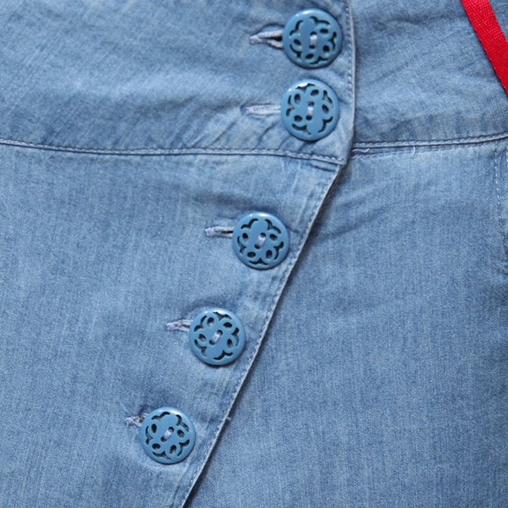 Low Denim Harem Pants