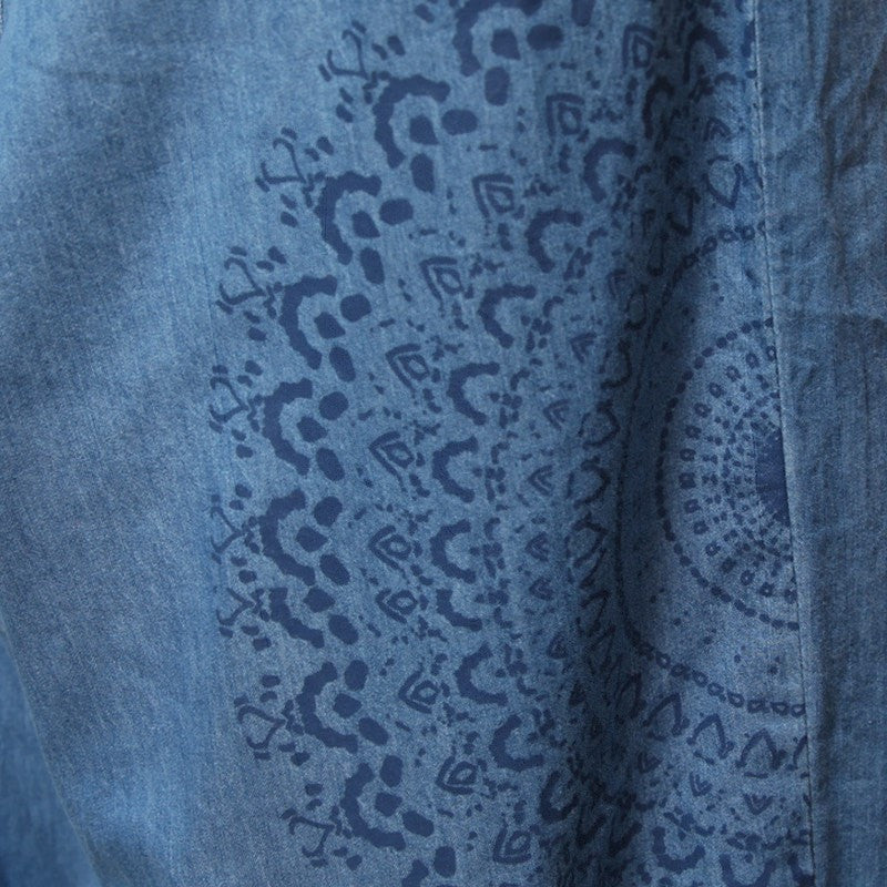 Low Denim Harem Pants