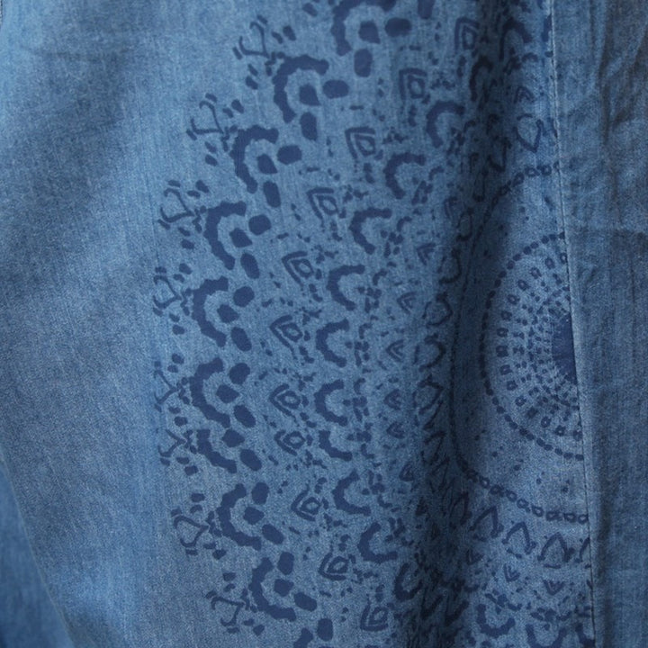 Low Denim Harem Pants