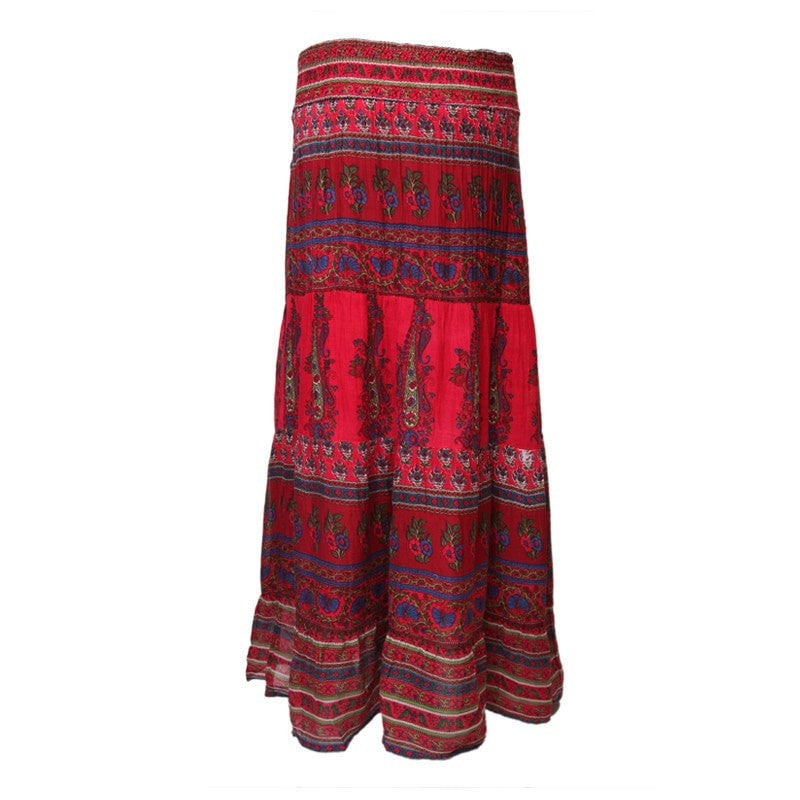 Red Gypsy Maxi Skirt