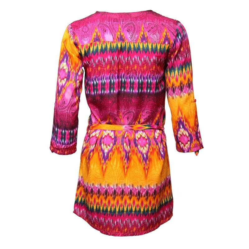 Indian Summer Belted Shift Dress