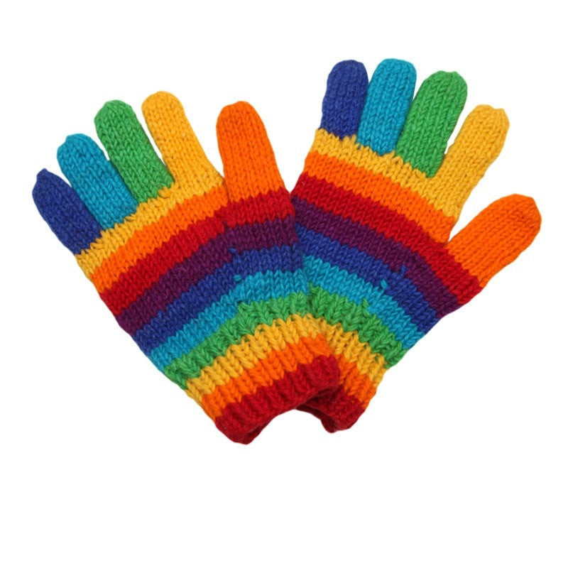 Men's Woollen Rainbow Gloves