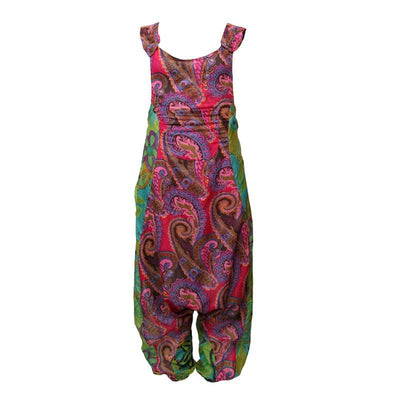 Floral Paisley Relaxed Dungarees