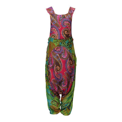Floral Paisley Relaxed Dungarees