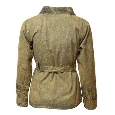 Short Belted Khaki Trench Coat