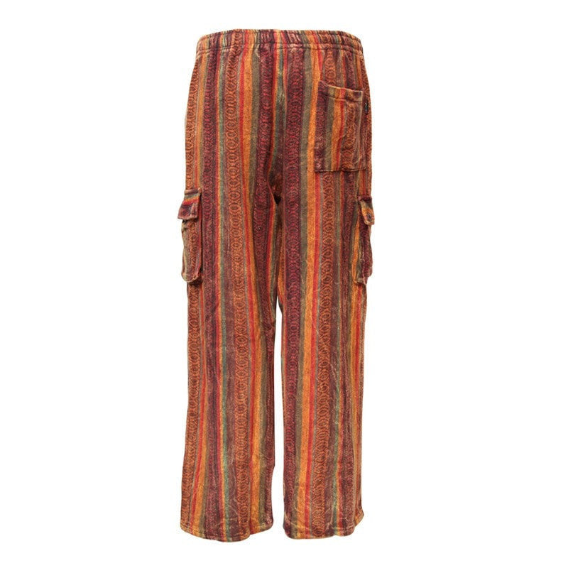 Flannel Loose Fit Cargo Trousers
