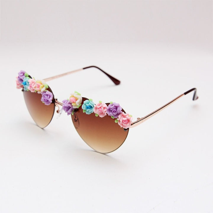 Hearts With Flowers Sunglasses