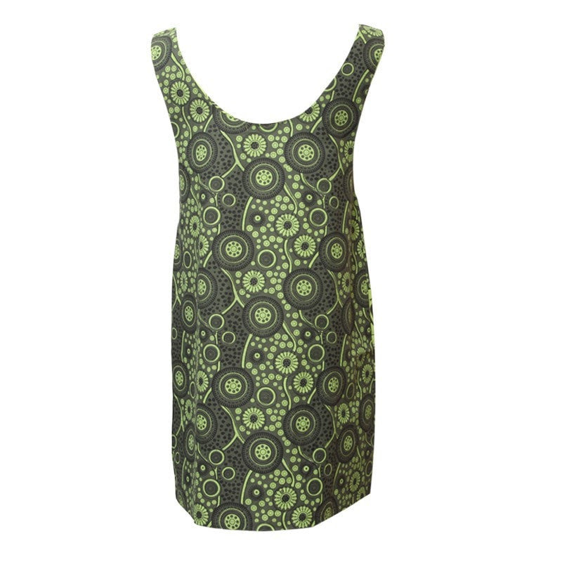 Green Pinafore Dress with Pockets