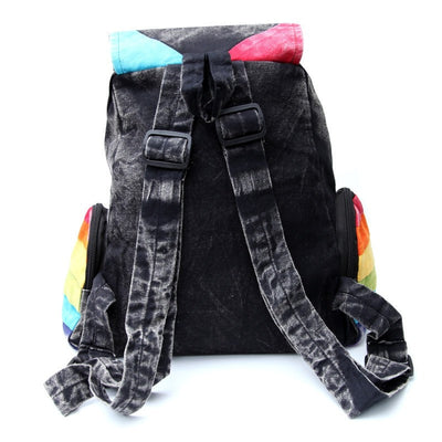 Rainbow Chevron Cotton Backpack