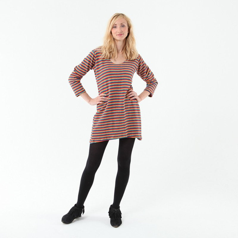 Rainbow Knit Shift Dress