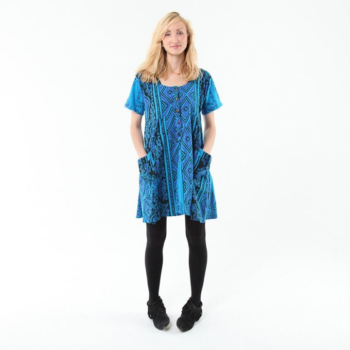 Floral Jersey Smock Dress