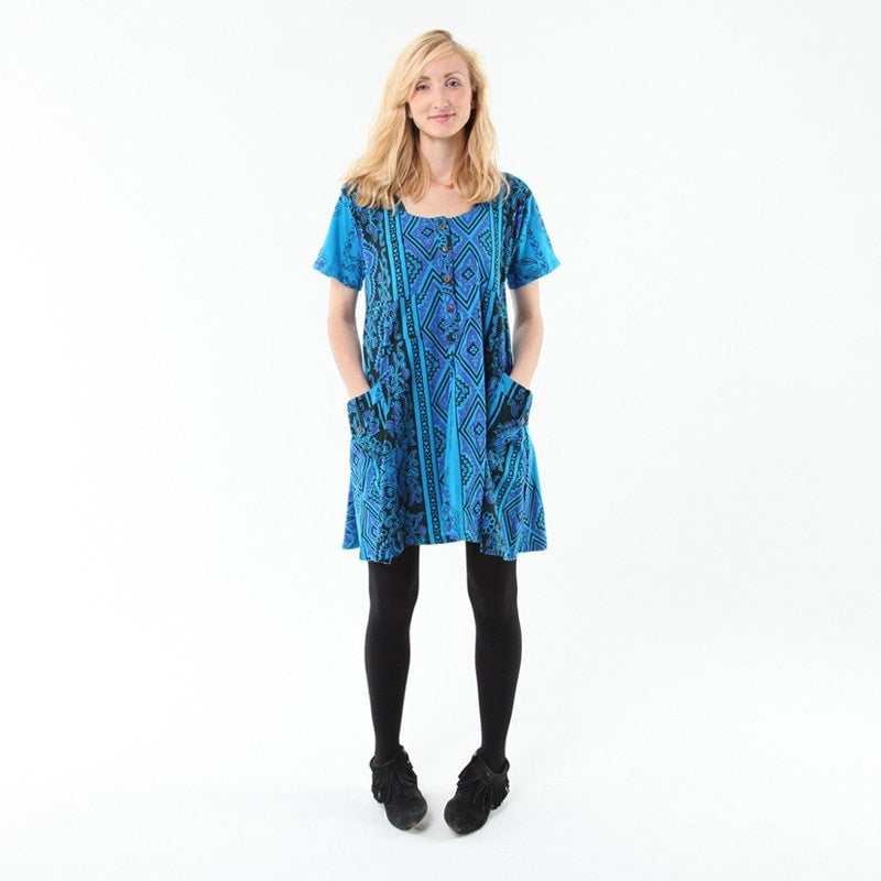 Floral Jersey Smock Dress