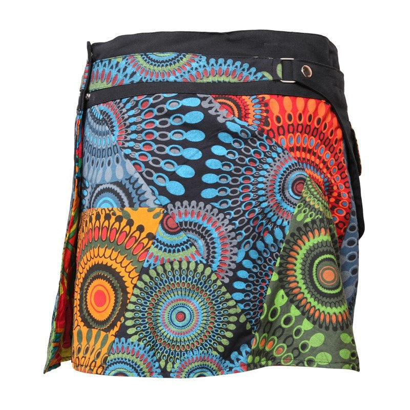 Reversible Wrap Skirt With Hip Bag