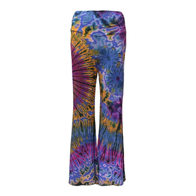 High Waisted Tie Dye Jersey Flares