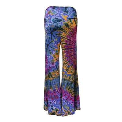 High Waisted Tie Dye Jersey Flares