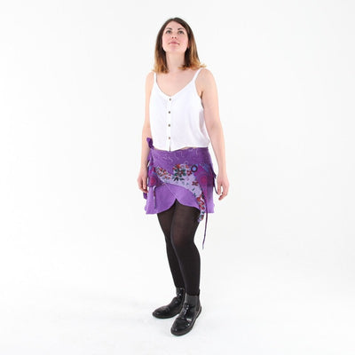 Asymmetrical Cotton Wrap Skirt
