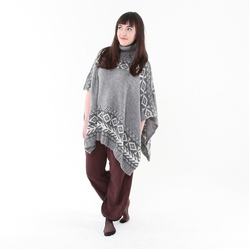Soft Knit Turtleneck Poncho
