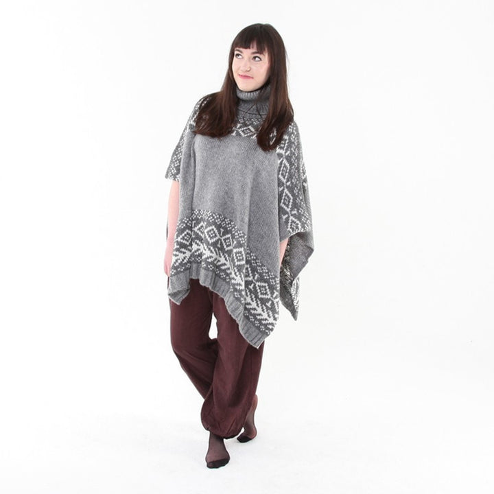 Soft Knit Turtleneck Poncho